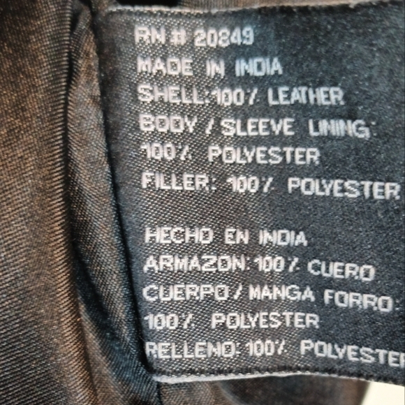 Phase 2 Men's Leather Biker's Vest - Picture 4 of 4